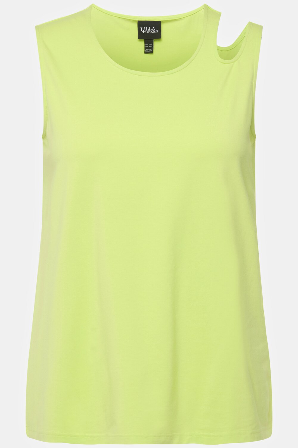 top, cut.-out, classic, ronde hals, mouwloos