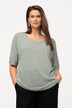 T-shirt, strepen, oversized, ronde hals, halve mouwen