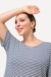 T-Shirt, Streifen, Oversized, Rundhals, Halbarm