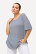T-Shirt, Streifen, Oversized, Rundhals, Halbarm