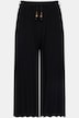 Plisované široké kalhoty, délka k lýtkům, elastický pas