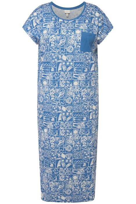 Noční košile, potisk, kulatý výstřih, biobavlna