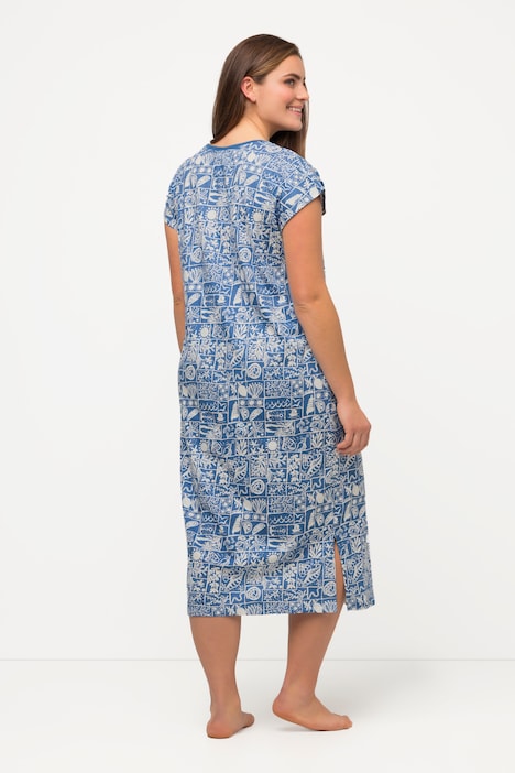 Eco Cotton Nautical Print Nightgown | Nightgowns | Sleepwear