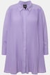 Bluse, Plissee, A-Linie, Hemdkragen, Langarm