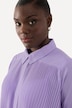 Bluse, Plissee, A-Linie, Hemdkragen, Langarm