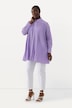 Bluse, Plissee, A-Linie, Hemdkragen, Langarm