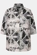 Bléiser, diseño a cuadros de jacquard, cuello alzado, mangas tulipán 3/4