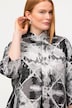 Bléiser, diseño a cuadros de jacquard, cuello alzado, mangas tulipán 3/4