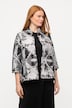 Bléiser, diseño a cuadros de jacquard, cuello alzado, mangas tulipán 3/4