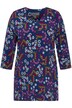 Slinky tričko, květovaný design, výstřih do V, 3/4 rukávy