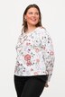 Sweatshirt, Stickerei, Blumen, Rundhals, Langarm