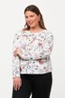 Sweatshirt, Stickerei, Blumen, Rundhals, Langarm