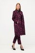 Jacquard-jakke, blomsterdesign, skjortekrave, wienersyning