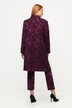 Jacquard-jakke, blomsterdesign, skjortekrave, wienersyning