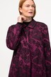 Jacquard-jakke, blomsterdesign, skjortekrave, wienersyning
