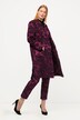 Jacquard-jakke, blomsterdesign, skjortekrave, wienersyning