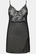 Negligé+String, 2-tlg. Set, Spitze und Mesh