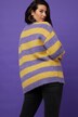 Maglione dal taglio oversize con righe, scollo a girocollo e maniche lunghe