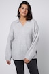 pullover, oversized, polokraag, lange mouwen