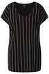 Tričko, podélné pruhy, výstřih do V, krátké rukávy
