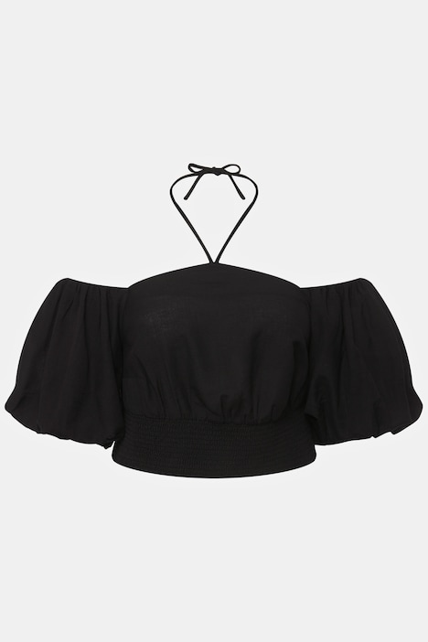 Carmen Style Cropped Blouse Puff Sleeves | Tanks | Blouses