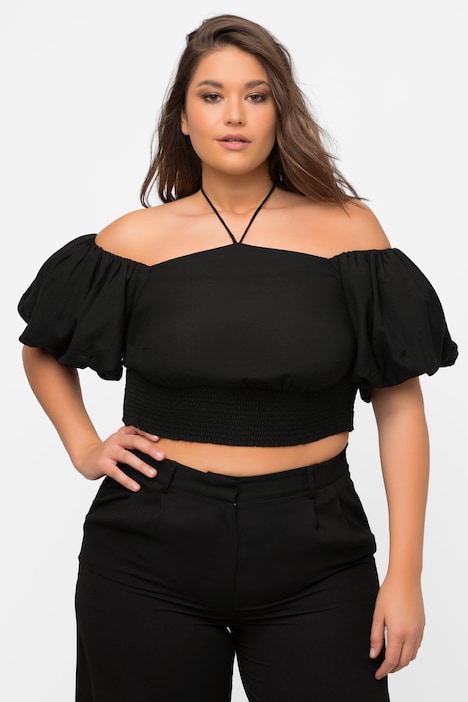 Carmen Style Cropped Blouse Puff Sleeves | Tanks | Blouses