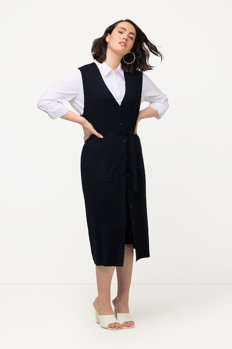 Sleeveless Knit Button Front Dress | Cardigan | Cardigans