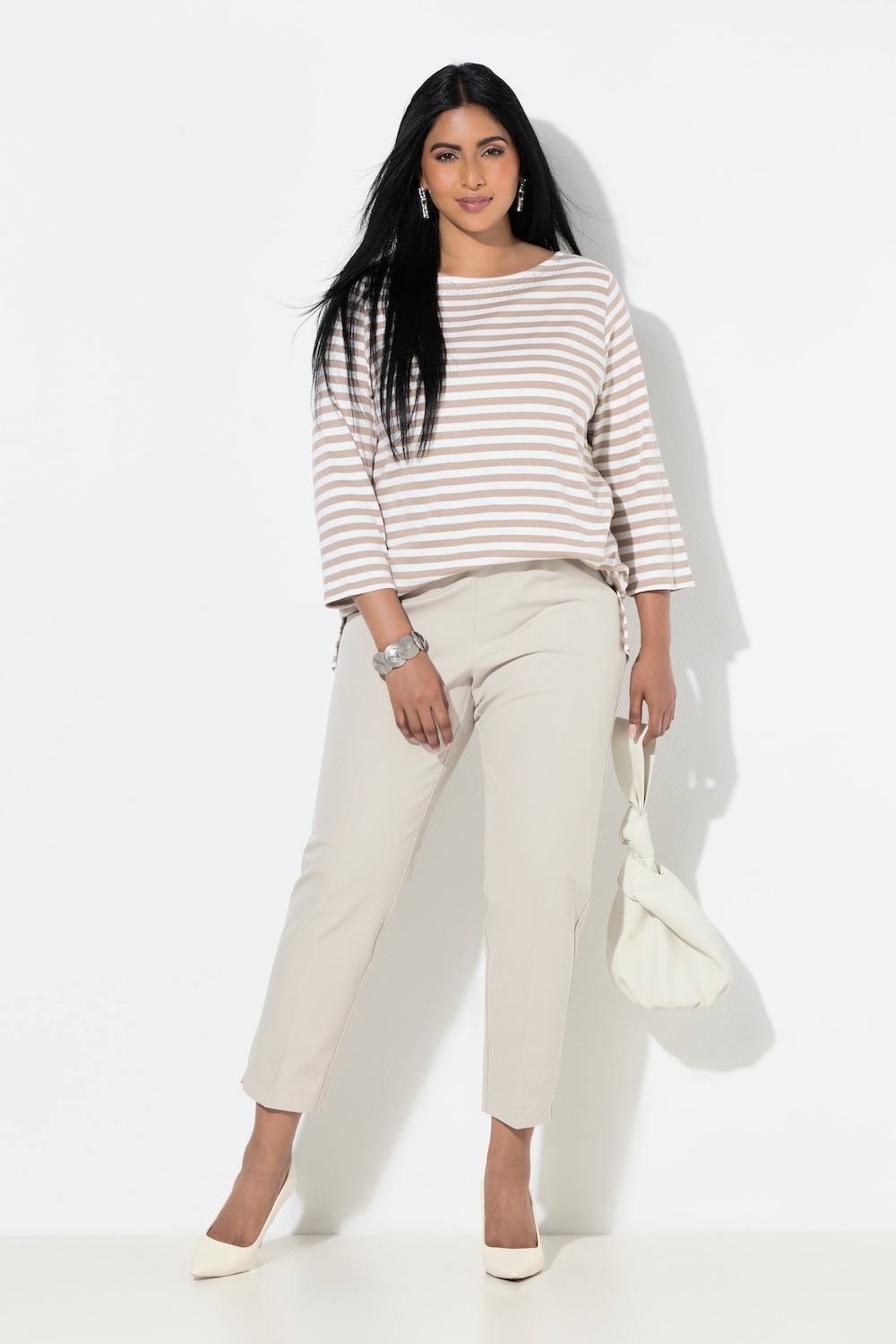 7/8-Hose, schmales Bein, Elastikbund