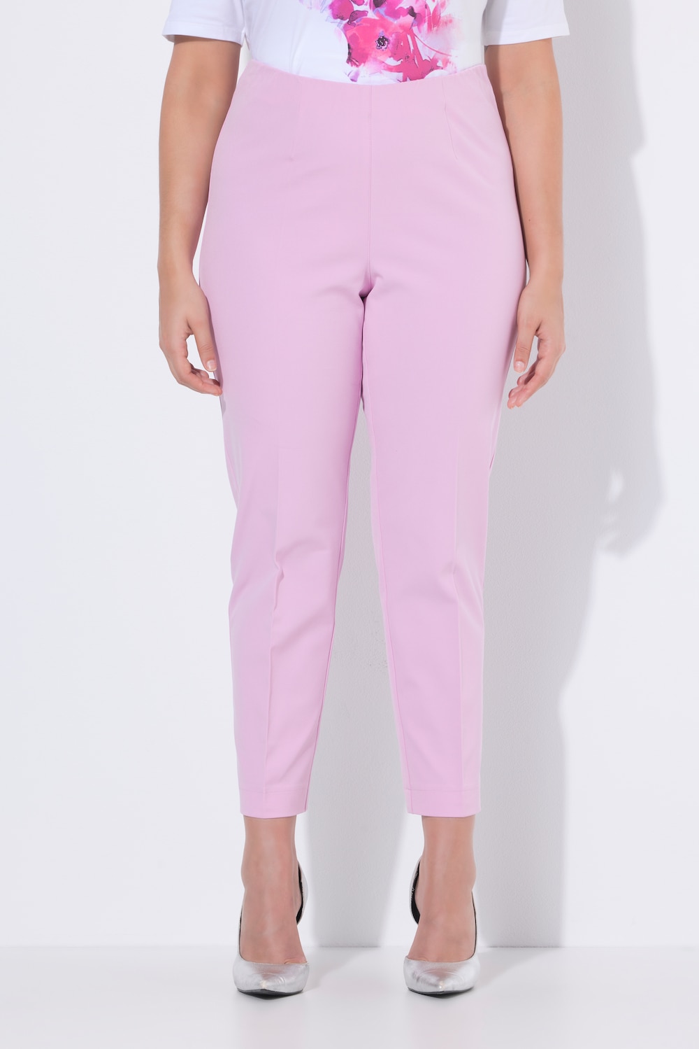 Große Größen 7/8-Hose, Damen, lila, Größe: 46, Baumwolle/Synthetische Fasern, Ulla Popken