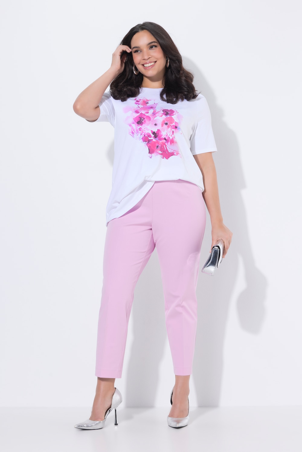 7/8-Hose, schmales Bein, Elastikbund