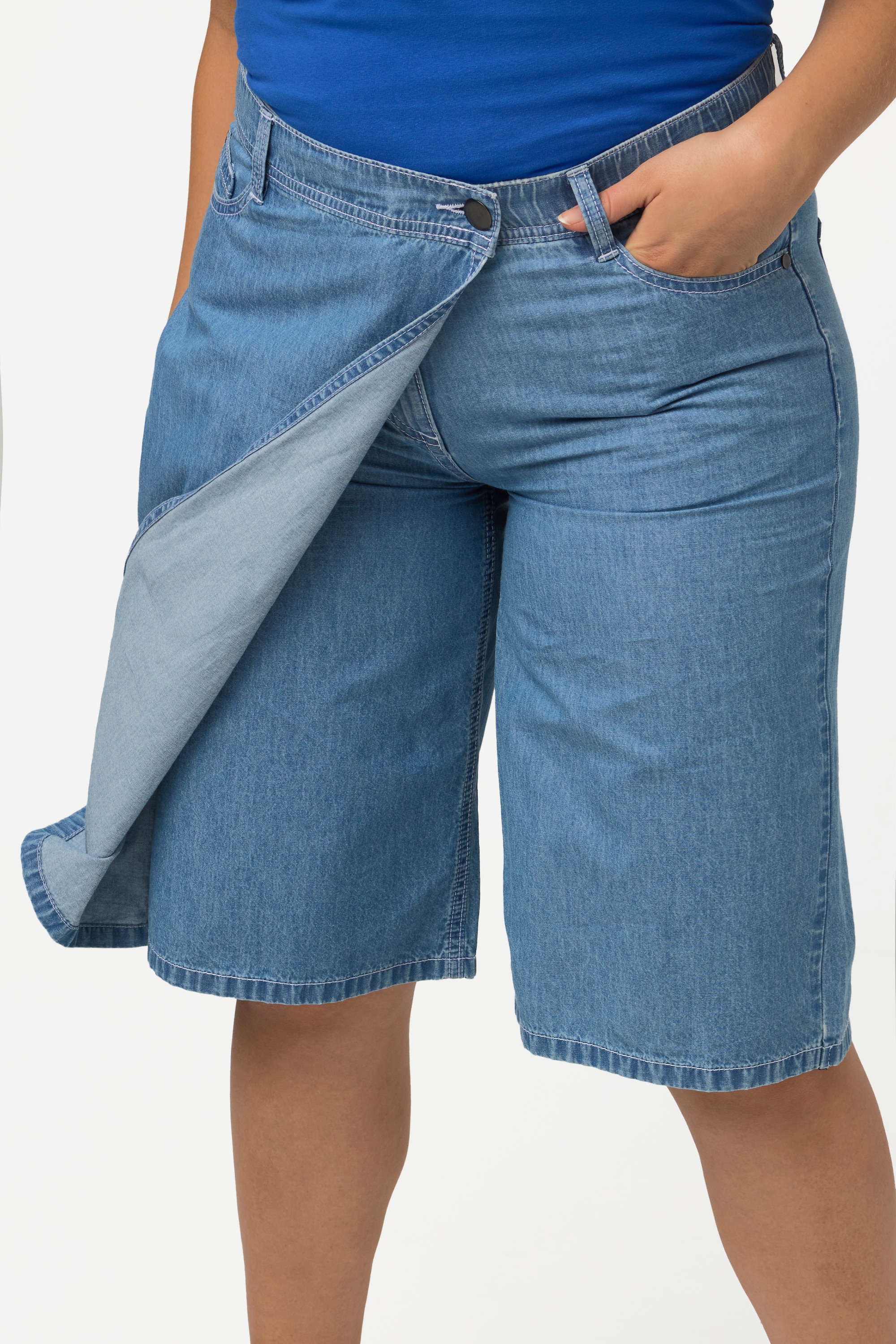 Ulla Popken Damen große Größen Denim Skort Mary 5 Pocket Style