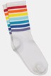 Rainbow Striped Cotton Blend Tennis Socks