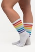 Rainbow Striped Cotton Blend Tennis Socks