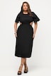 Maxikleid, Cut-Outs, Rundhals, Halbarm