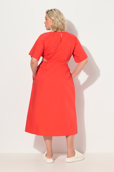 Robe Femme Manches Courtes Hotouch - Coupe A-Line, Col Rond, 2 Poches, Tissu Doux Extensible, Pour Bureau, Sortie, Fête (tailles S-XXL)