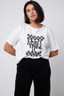 T-shirt, oversized, schaakbord motief, ronde hals, korte mouwen
