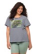 Tričko, proužky, palmy, kulatý výstřih, krátké rukávy