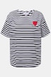 Heart Detail Striped Tee