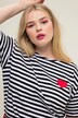 Heart Detail Striped Tee