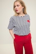 Heart Detail Striped Tee