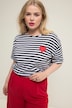Heart Detail Striped Tee