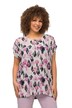 Halenkový top, korálový potisk, oversize, výstřih do V, bez rukávů
