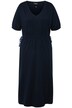 Midi šaty, A střih, výstřih do V, krátké zvonové rukávy