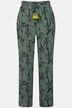 Spodnie wciągane Rose, liście, szeroka nogawka, elastyczny pas