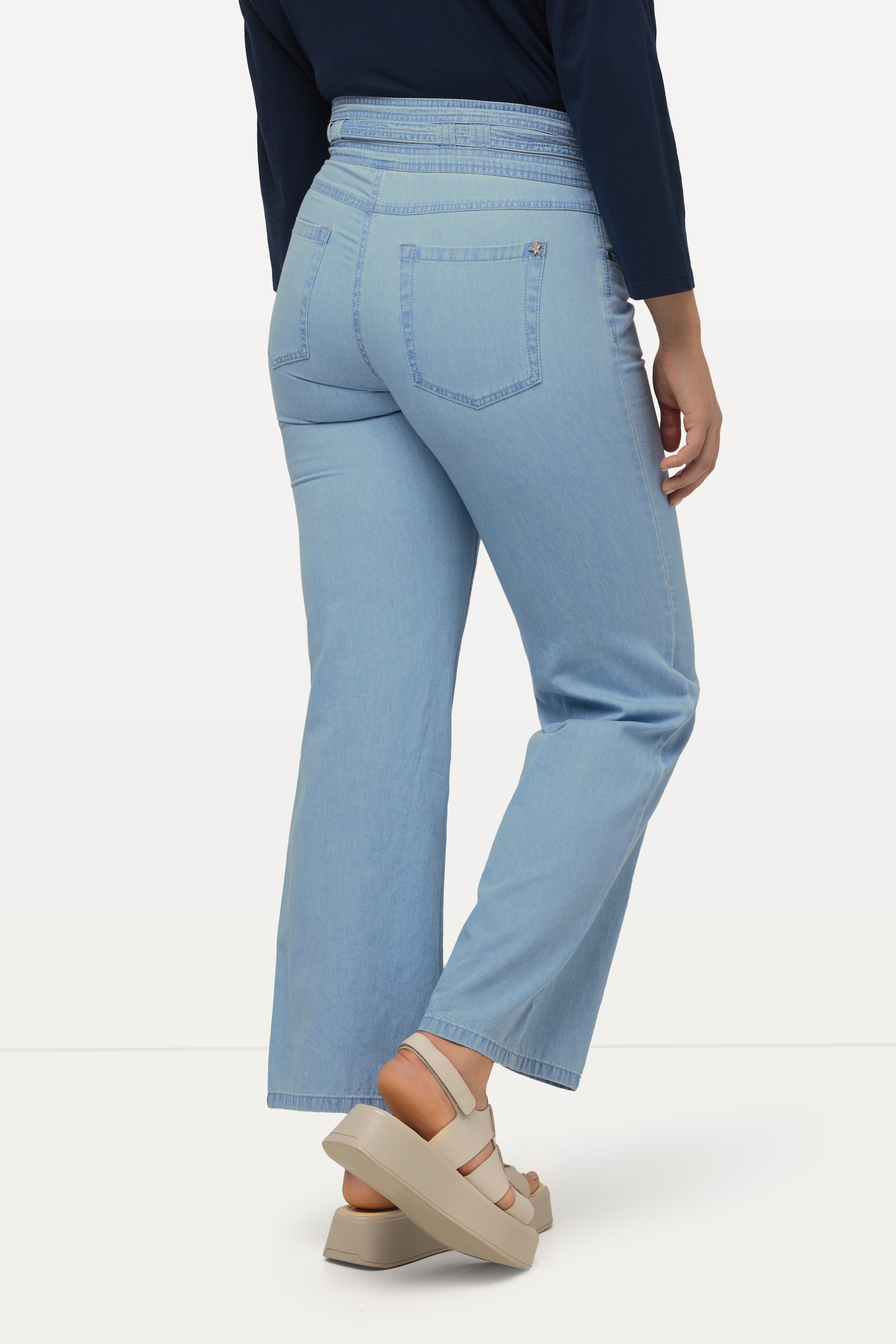 Ulla Popken Damen große Größen Jeans Mary ausgestelltes Bein Elastikbund