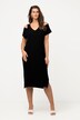 Midikleid, Strickkleid, Cut-Out, V-Ausschnitt, Halbarm