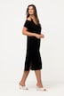 Midikleid, Strickkleid, Cut-Out, V-Ausschnitt, Halbarm