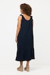 Midikleid, Träger zum Binden, A-Linie, Volant, ärmellos