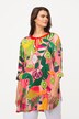Bluzka tunikowa, owoce, dekolt tunikowy, rękaw 3/4