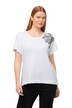 Tričko, perličková výšivka, oversize, kulatý výstřih, krátké rukávy